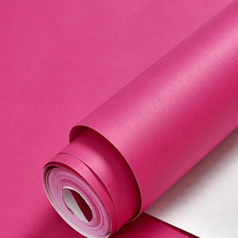 Wallpaper Roll Solid Color Patterned Multi-Colored Simplicity Style Wall Covering Rose Red Wallpaper Roll Clearhalo 'Modern wall decor' 'Modern' 'Wallpaper' Wall Decor' 2412969
