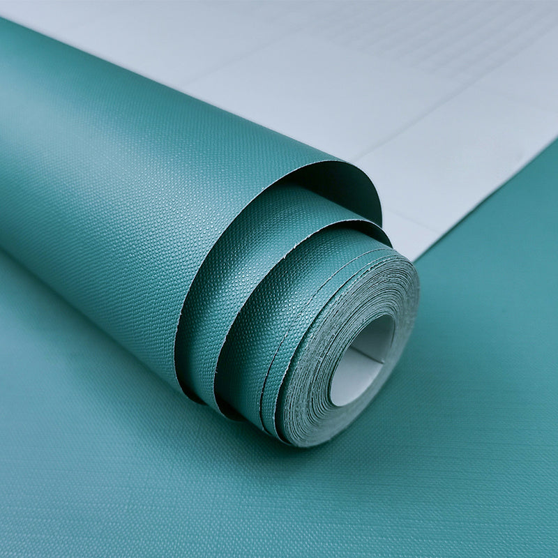 Peel and Stick Pure Color Wallpaper Roll Nordic Non-Woven Wall Decor, 33' L x 23.5" W Lake Green Wallpaper Roll Clearhalo 'Modern wall decor' 'Modern' 'Wallpaper' Wall Decor' 2413018