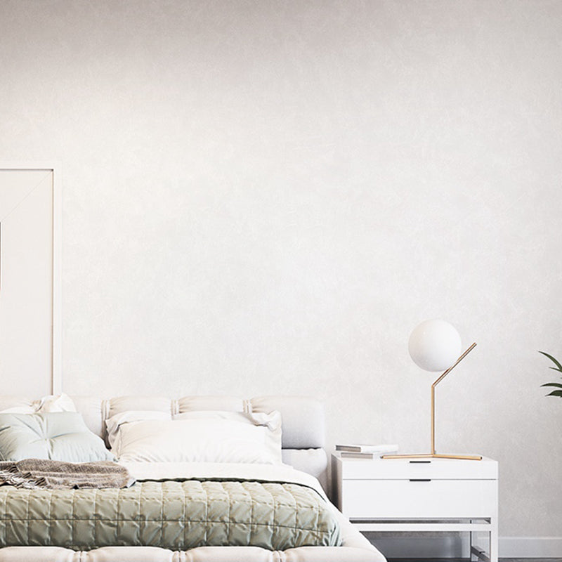 Scandinavian Style Wallpaper Roll Pure Patterned Non-Pasted Wall Decor, Soft Color Gloss White Wallpaper Roll Clearhalo 'Modern wall decor' 'Modern' 'Wallpaper' Wall Decor' 2413047