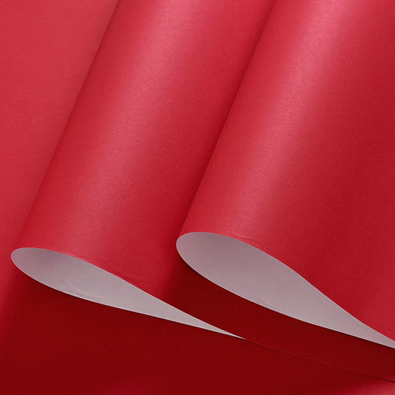 Unpasted Pure Color Wallpaper Roll Simple Non-Woven Fabric Wall Art, 31' L x 20.5" W Red Wallpaper Roll Clearhalo 'Modern wall decor' 'Modern' 'Wallpaper' Wall Decor' 2413081