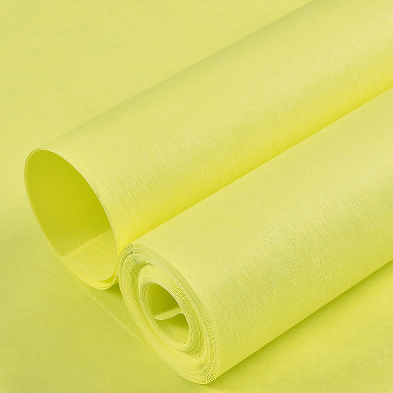 Solid Color Patterned Wallpaper Roll Soft Color Textured Non-Pasted Wall Covering Fluorescent Yellow Wallpaper Roll Clearhalo 'Modern wall decor' 'Modern' 'Wallpaper' Wall Decor' 2413084