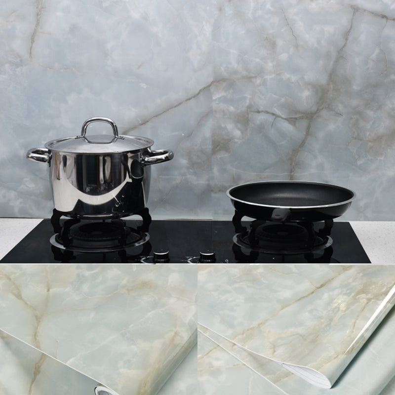 Stick Wallpaper Roll Pastel Color Vinyl Textured Solid Color Nordic Style Wall Art Blue-Silver Wallpaper Roll Clearhalo 'Modern wall decor' 'Modern' 'Wallpaper' Wall Decor' 2413140