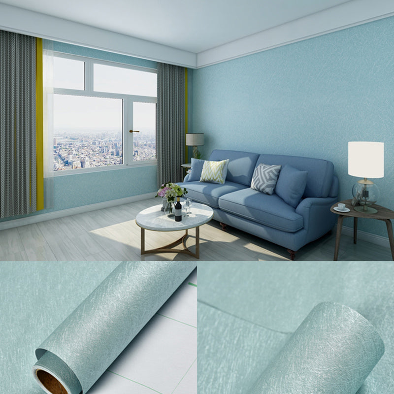 Stick Wallpaper Roll Pastel Color Vinyl Textured Solid Color Nordic Style Wall Art Royal Blue Wallpaper Roll Clearhalo 'Modern wall decor' 'Modern' 'Wallpaper' Wall Decor' 2413146