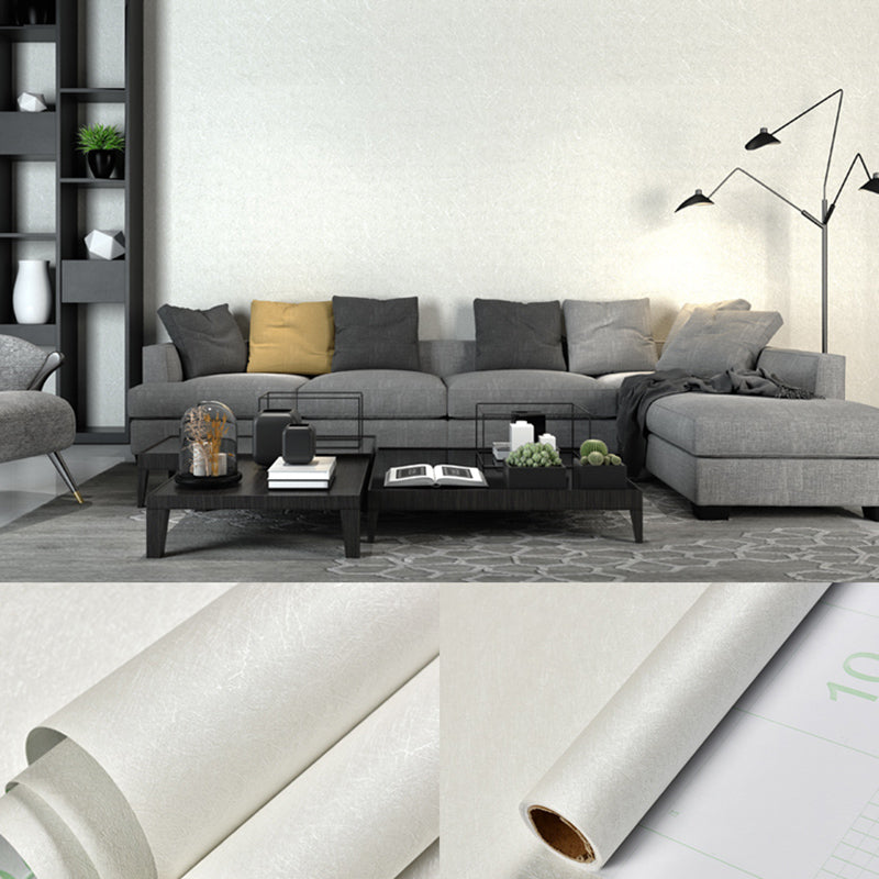 Stick Wallpaper Roll Pastel Color Vinyl Textured Solid Color Nordic Style Wall Art Cream Wallpaper Roll Clearhalo 'Modern wall decor' 'Modern' 'Wallpaper' Wall Decor' 2413153