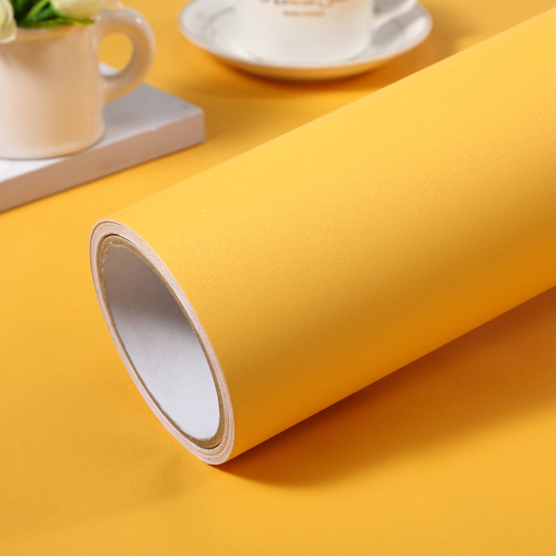 Scandinavian Wallpaper Roll Solid-Colored Self Stick Wall Covering, Multi-Colored Yellow Wallpaper Roll Clearhalo 'Modern wall decor' 'Modern' 'Wallpaper' Wall Decor' 2413175