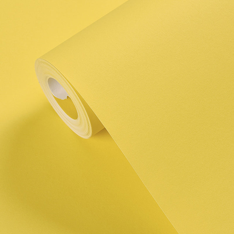 Multicolor Plain Wallpaper Roll Stain Resistant Simplicity Style Bedroom Wall Art Yellow Wallpaper Roll Clearhalo 'Modern wall decor' 'Modern' 'Wallpaper' Wall Decor' 2413196