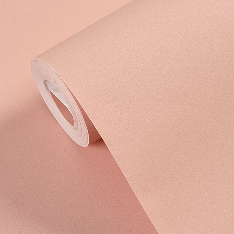 Multicolor Plain Wallpaper Roll Stain Resistant Simplicity Style Bedroom Wall Art Pink Wallpaper Roll Clearhalo 'Modern wall decor' 'Modern' 'Wallpaper' Wall Decor' 2413207