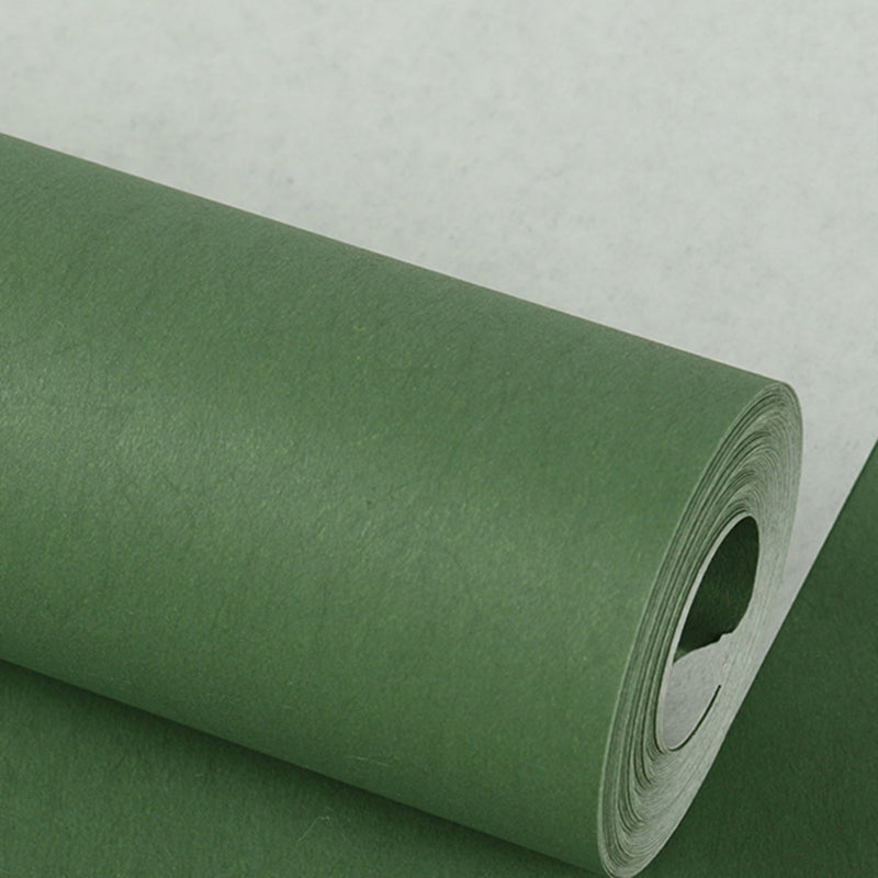 Scandinavian Solid-Colored Wallpaper Roll Living Room 31' L x 20.5" W Wall Art, Pastel Color Olive Green Wallpaper Roll Clearhalo 'Modern wall decor' 'Modern' 'Wallpaper' Wall Decor' 2413217