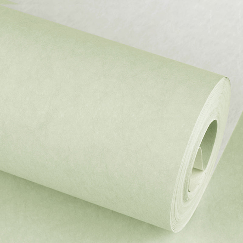 Scandinavian Solid-Colored Wallpaper Roll Living Room 31' L x 20.5" W Wall Art, Pastel Color Yellow-Green Wallpaper Roll Clearhalo 'Modern wall decor' 'Modern' 'Wallpaper' Wall Decor' 2413231