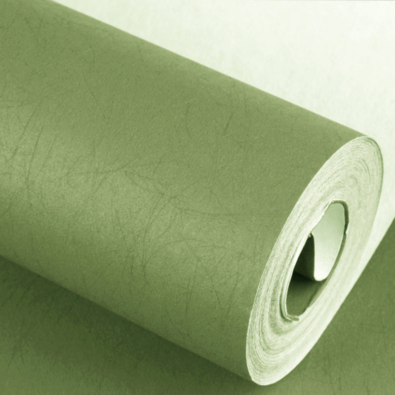 Scandinavian Solid-Colored Wallpaper Roll Living Room 31' L x 20.5" W Wall Art, Pastel Color Pea Green Wallpaper Roll Clearhalo 'Modern wall decor' 'Modern' 'Wallpaper' Wall Decor' 2413232