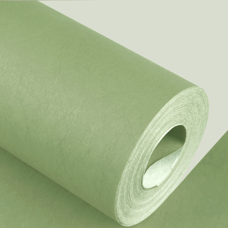 Scandinavian Solid-Colored Wallpaper Roll Living Room 31' L x 20.5" W Wall Art, Pastel Color Light Green Wallpaper Roll Clearhalo 'Modern wall decor' 'Modern' 'Wallpaper' Wall Decor' 2413235