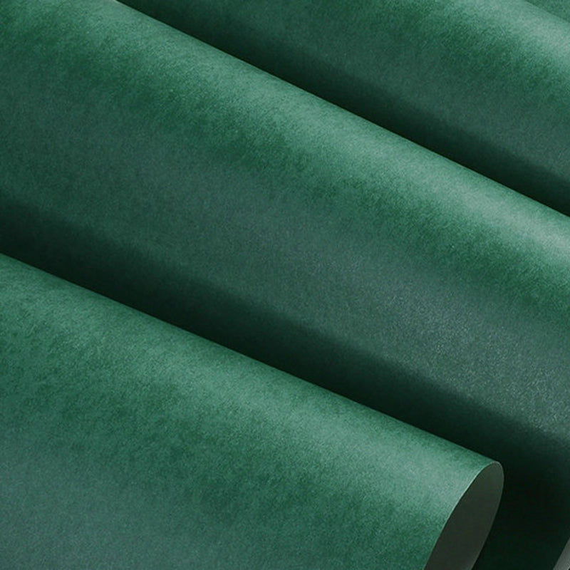 Solid-Colored Pattern Wallpaper Roll Pastel Color Textured Non-Pasted Wall Decor Dark Green Wallpaper Roll Clearhalo 'Modern wall decor' 'Modern' 'Wallpaper' Wall Decor' 2413345