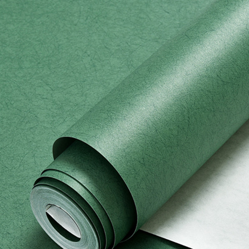 Solid-Colored Pattern Wallpaper Roll Pastel Color Textured Non-Pasted Wall Decor Blackish Green Wallpaper Roll Clearhalo 'Modern wall decor' 'Modern' 'Wallpaper' Wall Decor' 2413350