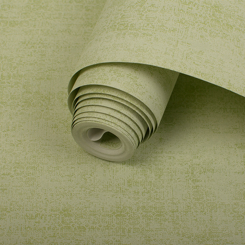 Nordic Soft Color Non-Woven Wallpaper Roll Textured Solid Unpasted Wall Covering Yellow-Green Wallpaper Roll Clearhalo 'Modern wall decor' 'Modern' 'Wallpaper' Wall Decor' 2413376