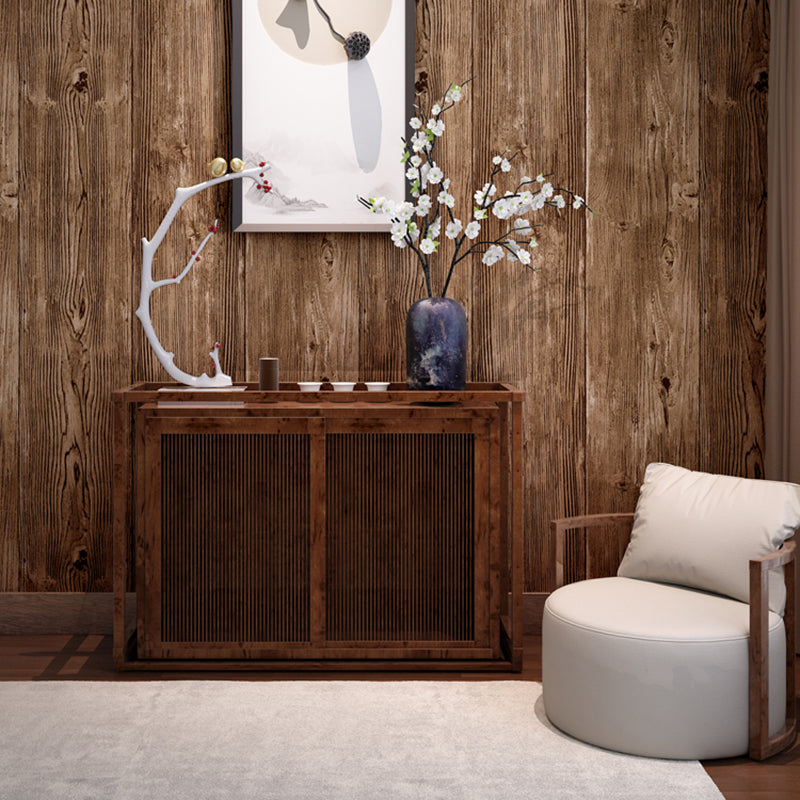 Stain Resistant Reclaimed Wood Wallpaper Roll Industrial Non-Woven Cloth Wall Decor, 54.2 sq-ft Clearhalo 'Industrial wall decor' 'Industrial' 'Wallpaper' Wall Decor' 2413416