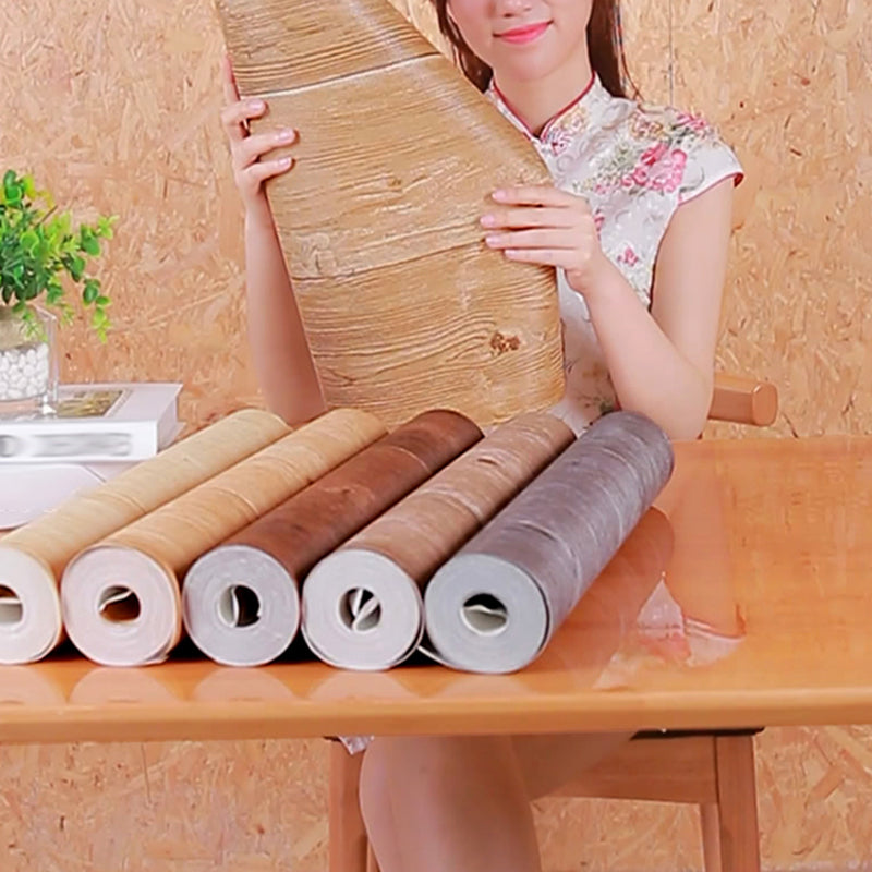 Stain Resistant Reclaimed Wood Wallpaper Roll Industrial Non-Woven Cloth Wall Decor, 54.2 sq-ft Clearhalo 'Industrial wall decor' 'Industrial' 'Wallpaper' Wall Decor' 2413420