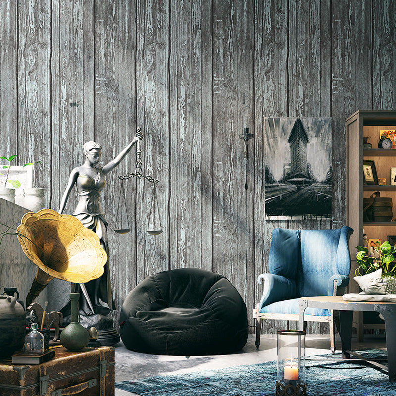 Wood Printing Wallpaper Roll Multiple Colors Industrial Wall Decor for Living Room Navy Wallpaper Roll Clearhalo 'Industrial wall decor' 'Industrial' 'Wallpaper' Wall Decor' 2413434