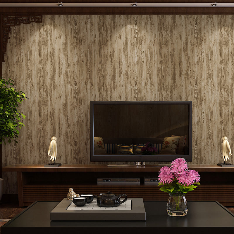 Wood Printing Wallpaper Roll Multiple Colors Industrial Wall Decor for Living Room Dark Khaki Wallpaper Roll Clearhalo 'Industrial wall decor' 'Industrial' 'Wallpaper' Wall Decor' 2413436