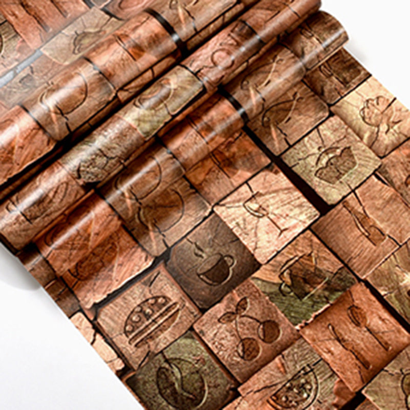 Repurposed Wood Wallpaper Roll Multi-Colored Industrial Wall Art for Business Scenes Brown Wallpaper Roll Clearhalo 'Industrial wall decor' 'Industrial' 'Wallpaper' Wall Decor' 2413443