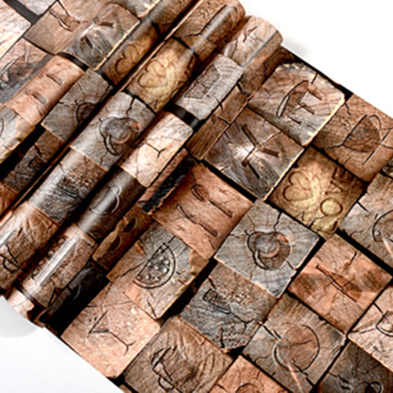 Repurposed Wood Wallpaper Roll Multi-Colored Industrial Wall Art for Business Scenes Coffee Wallpaper Roll Clearhalo 'Industrial wall decor' 'Industrial' 'Wallpaper' Wall Decor' 2413444