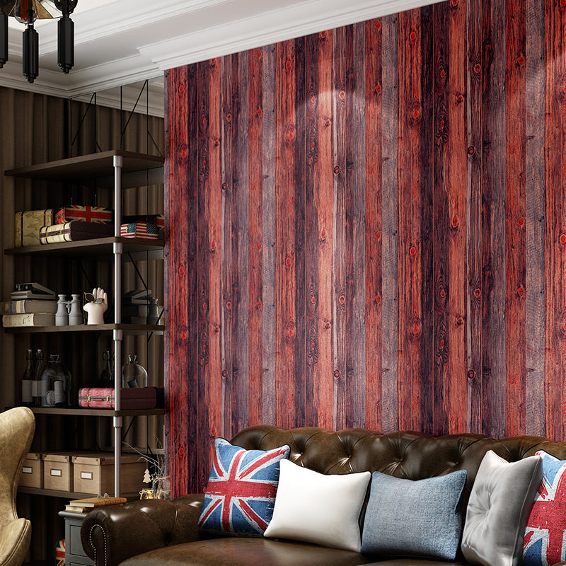 Multicolored Wood Look Wallpaper Roll Non-Paste Wall Covering for Business Scenes Clearhalo 'Industrial wall decor' 'Industrial' 'Wallpaper' Wall Decor' 2413458