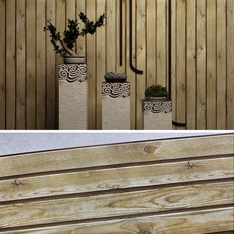 Multicolored Wood Look Wallpaper Roll Non-Paste Wall Covering for Business Scenes Flaxen Wallpaper Roll Clearhalo 'Industrial wall decor' 'Industrial' 'Wallpaper' Wall Decor' 2413464