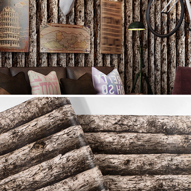 Multicolored Wood Look Wallpaper Roll Non-Paste Wall Covering for Business Scenes Dark Wood Wallpaper Roll Clearhalo 'Industrial wall decor' 'Industrial' 'Wallpaper' Wall Decor' 2413467