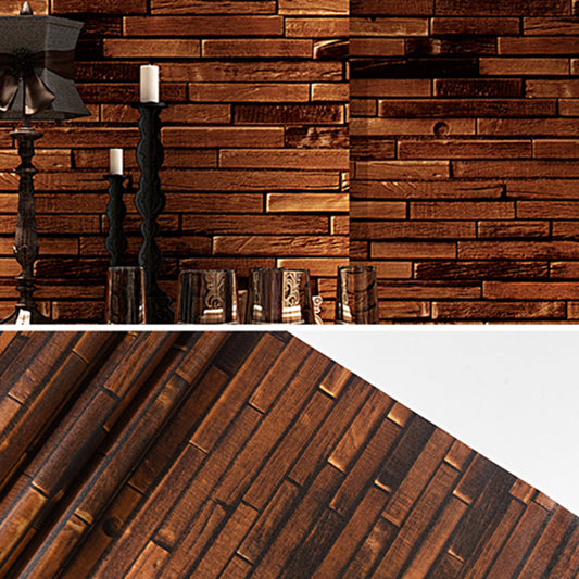 Multicolored Wood Look Wallpaper Roll Non-Paste Wall Covering for Business Scenes Brown Wallpaper Roll Clearhalo 'Industrial wall decor' 'Industrial' 'Wallpaper' Wall Decor' 2413468
