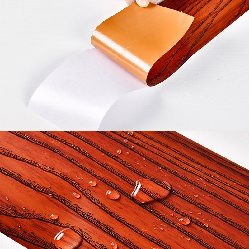 Self Sticking Wood Like Wallpaper Border Non-Woven Industrial Wall Decor for Living Room Clearhalo 'Industrial wall decor' 'Industrial' 'Wallpaper' Wall Decor' 2413487