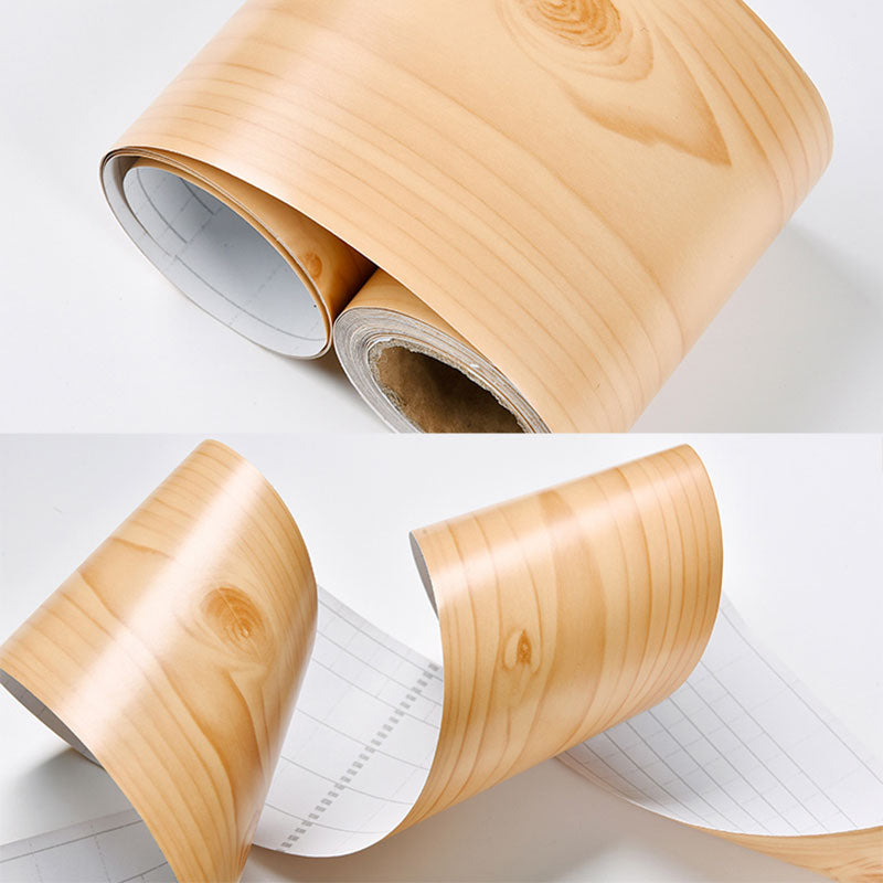 Self Sticking Wood Like Wallpaper Border Non-Woven Industrial Wall Decor for Living Room Light Brown Wallpaper Border Clearhalo 'Industrial wall decor' 'Industrial' 'Wallpaper' Wall Decor' 2413492