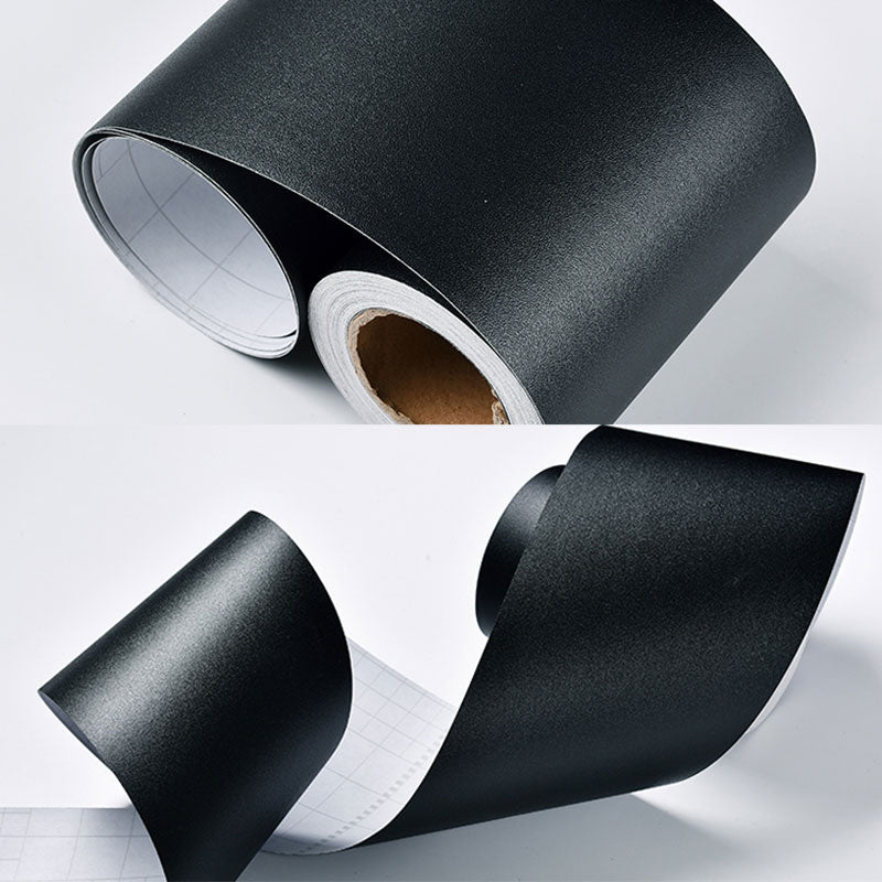 Self Sticking Wood Like Wallpaper Border Non-Woven Industrial Wall Decor for Living Room Matte Black Wallpaper Border Clearhalo 'Industrial wall decor' 'Industrial' 'Wallpaper' Wall Decor' 2413500