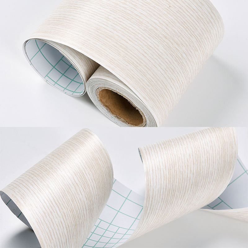 Self Sticking Wood Like Wallpaper Border Non-Woven Industrial Wall Decor for Living Room Beige Wallpaper Border Clearhalo 'Industrial wall decor' 'Industrial' 'Wallpaper' Wall Decor' 2413505