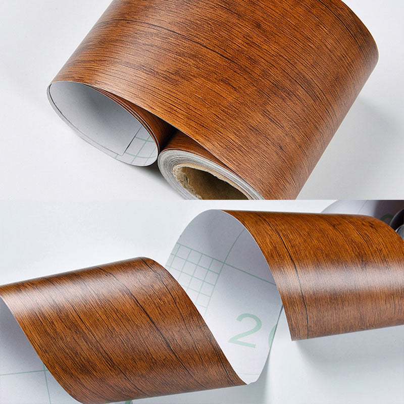 Self Sticking Wood Like Wallpaper Border Non-Woven Industrial Wall Decor for Living Room Light Tan Wallpaper Border Clearhalo 'Industrial wall decor' 'Industrial' 'Wallpaper' Wall Decor' 2413506