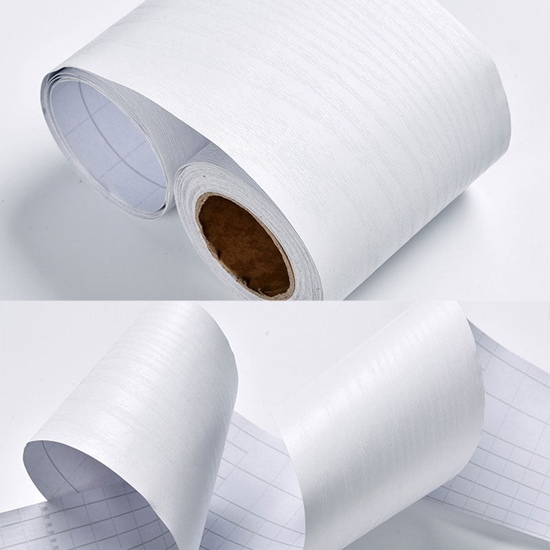 Self Sticking Wood Like Wallpaper Border Non-Woven Industrial Wall Decor for Living Room White Wallpaper Border Clearhalo 'Industrial wall decor' 'Industrial' 'Wallpaper' Wall Decor' 2413508