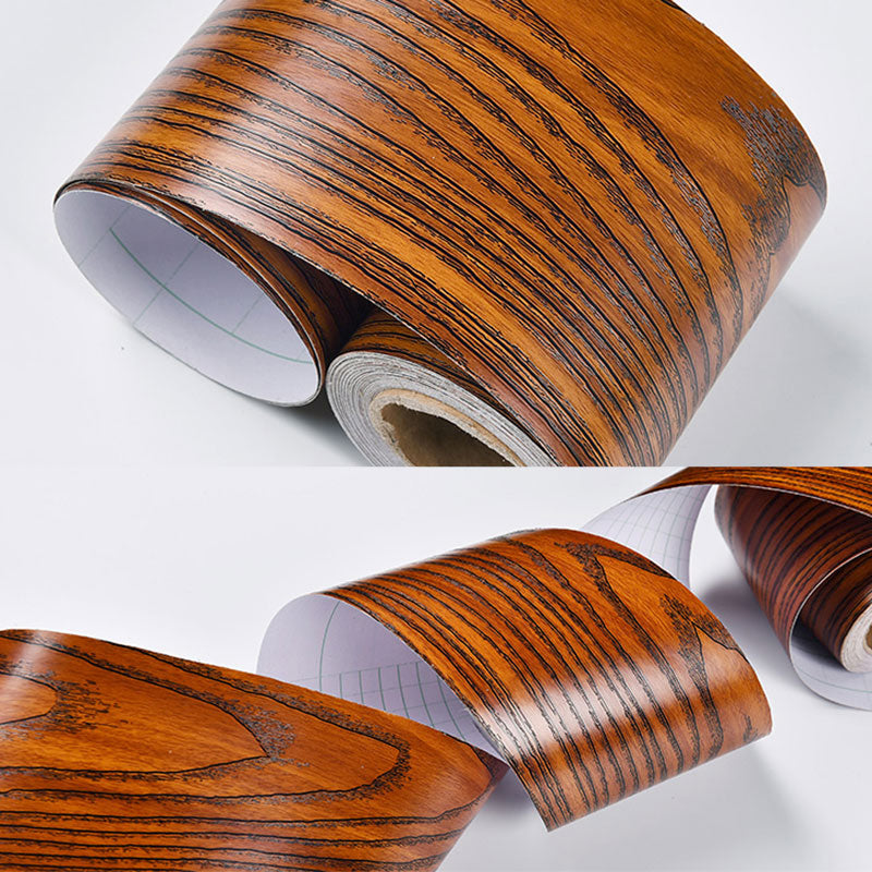 Self Sticking Wood Like Wallpaper Border Non-Woven Industrial Wall Decor for Living Room Khaki Wallpaper Border Clearhalo 'Industrial wall decor' 'Industrial' 'Wallpaper' Wall Decor' 2413509