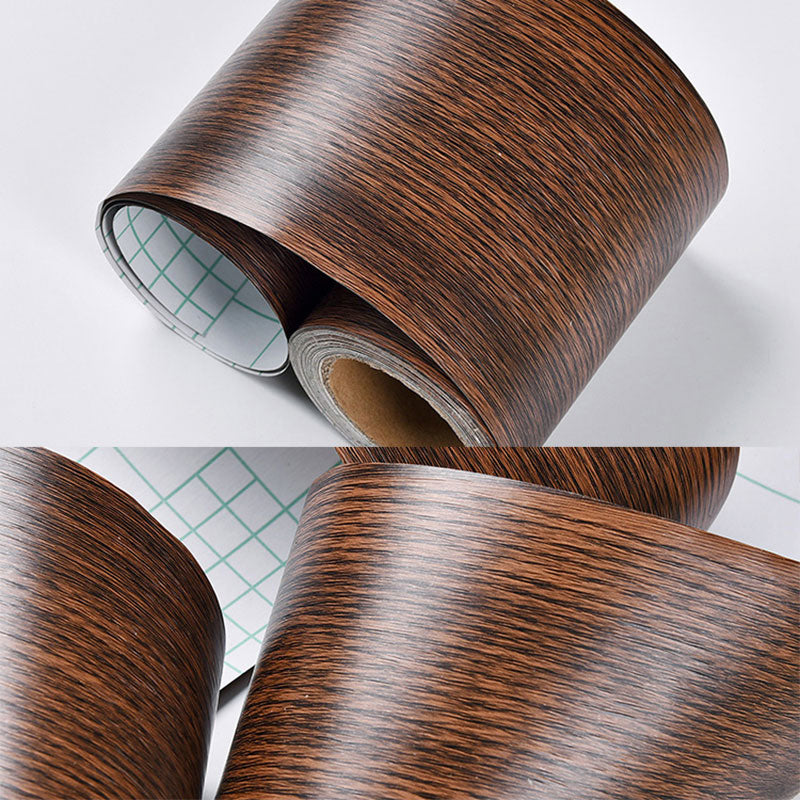 Self Sticking Wood Like Wallpaper Border Non-Woven Industrial Wall Decor for Living Room Antique Black Wallpaper Border Clearhalo 'Industrial wall decor' 'Industrial' 'Wallpaper' Wall Decor' 2413510