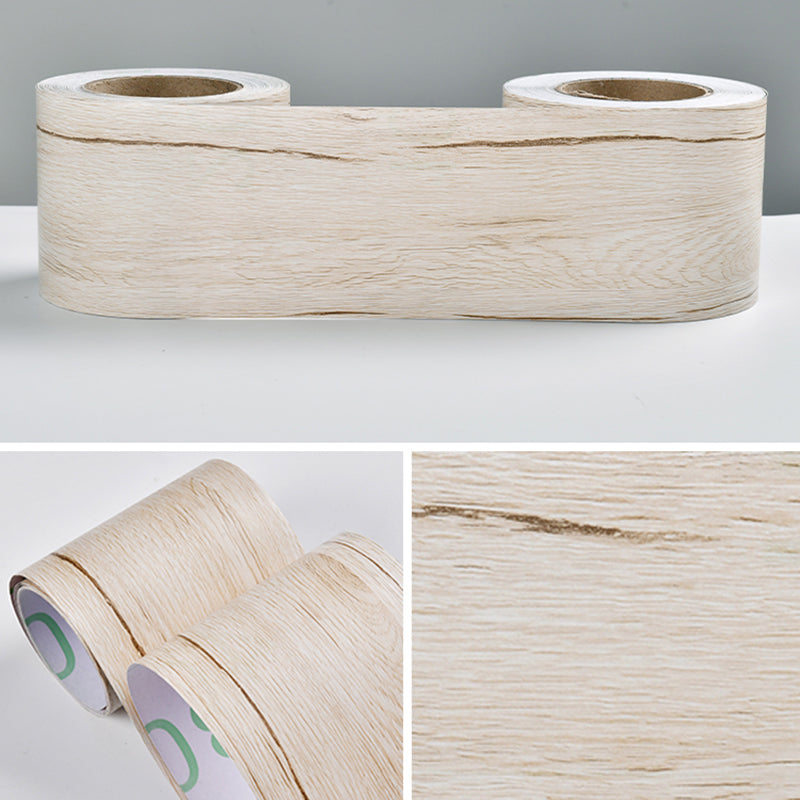 Industrial Wallpaper Border Wood Printing Stick on Wall Covering, Multiple Colors Khaki-White Wallpaper Border Clearhalo 'Industrial wall decor' 'Industrial' 'Wallpaper' Wall Decor' 2413565