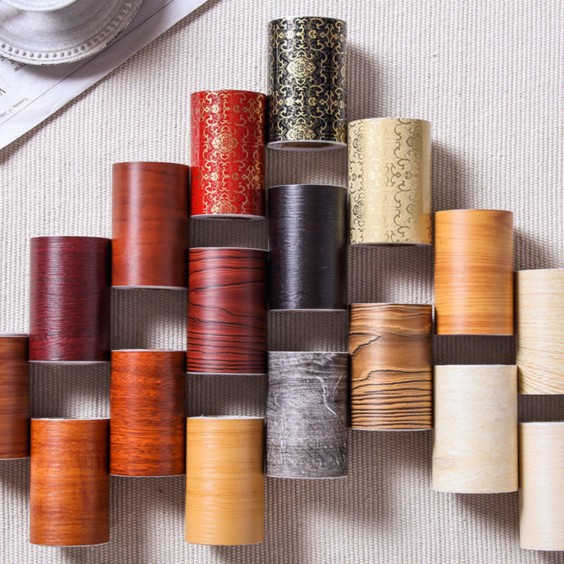 Self Stick Wood Pattern Wallpaper Border 16' L x 4" W Industrial Wall Art for Bedroom Clearhalo 'Industrial wall decor' 'Industrial' 'Wallpaper' Wall Decor' 2413577