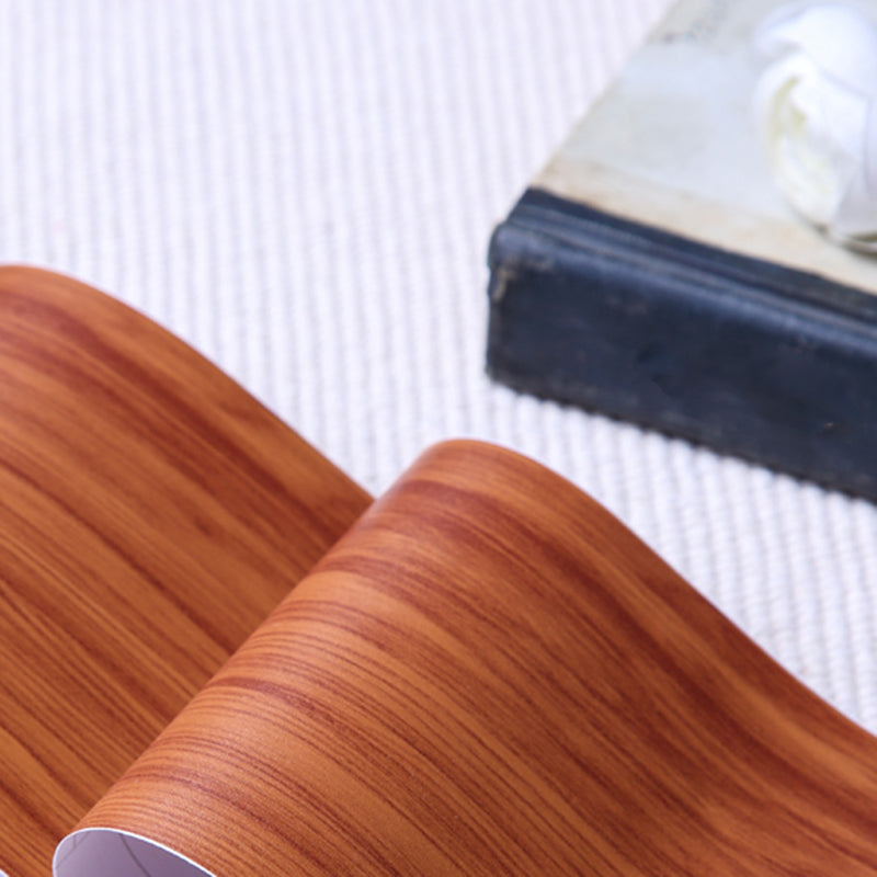 Self Stick Wood Pattern Wallpaper Border 16' L x 4" W Industrial Wall Art for Bedroom Coffee Wallpaper Border Clearhalo 'Industrial wall decor' 'Industrial' 'Wallpaper' Wall Decor' 2413587