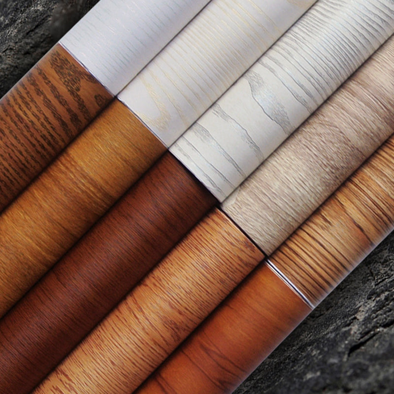 Faux Wood Wallpaper Roll Peel and Paste Industrial Living Room Wall Decor, 6.5 sq-ft Clearhalo 'Industrial wall decor' 'Industrial' 'Wallpaper' Wall Decor' 2413606