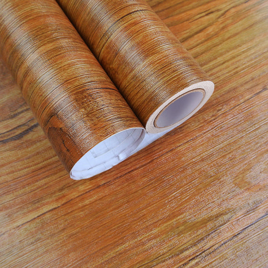 Faux Wood Wallpaper Roll Peel and Paste Industrial Living Room Wall ...