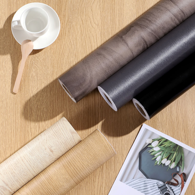 Self Sticking Repurposed Wood Wallpaper Roll Industrial Vinyl Wall Decor, 16.5' L x 23.5" W Clearhalo 'Industrial wall decor' 'Industrial' 'Wallpaper' Wall Decor' 2413659