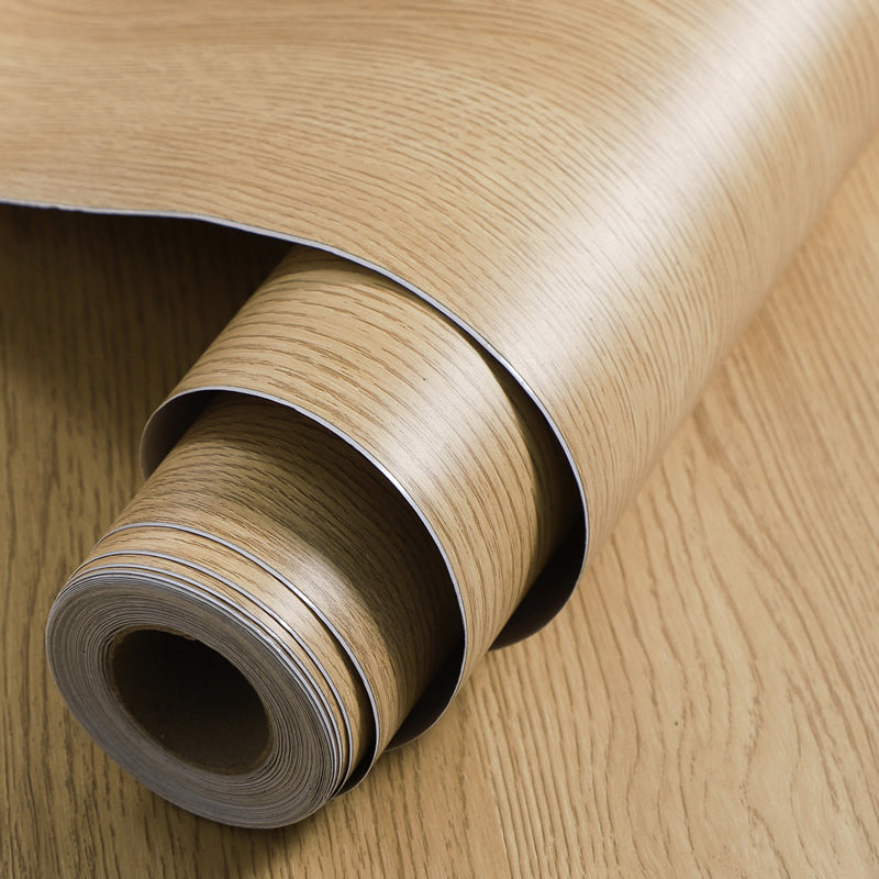 Self Sticking Repurposed Wood Wallpaper Roll Industrial Vinyl Wall Decor, 16.5' L x 23.5" W Clearhalo 'Industrial wall decor' 'Industrial' 'Wallpaper' Wall Decor' 2413660