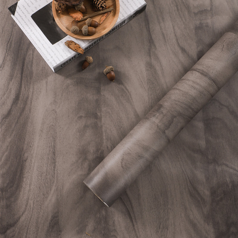 Self Sticking Repurposed Wood Wallpaper Roll Industrial Vinyl Wall Decor, 16.5' L x 23.5" W Clearhalo 'Industrial wall decor' 'Industrial' 'Wallpaper' Wall Decor' 2413662