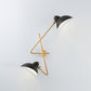 Metal Duckbill Wall Sconce Lamp Modernism Style 2 Lights Wall Light Fixture in Black for Living Room Clearhalo 'Cast Iron' 'Glass' 'Industrial' 'Modern wall lights' 'Modern' 'Tiffany' 'Traditional wall lights' 'Wall Lamps & Sconces' 'Wall Lights' Lighting' 241381