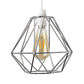 1 Head Wire Frame Hanging Pendant Light Industrial Loft Yellow/White Metal Pendant Lamp for Living Room Clearhalo 'Ceiling Lights' 'Modern Pendants' 'Modern' 'Pendant Lights' 'Pendants' Lighting' 241394