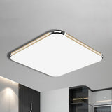 Ultra-Thin Square/Rectangular Flush Light Minimalist Gold LED Ceiling Flush Mount for Bedroom with Acrylic Diffuser, 12"/18"/20.5" Wide Gold Square Clearhalo 'Ceiling Lights' 'Close To Ceiling Lights' 'Close to ceiling' 'Flush mount' Lighting' 241397