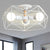 Geometric Semi Flush Mount Modern Metal 3/4/5 Lights White/Black/Gold Semi Flush Mount Light with Wire-Cage Shade 3 White Clearhalo 'Ceiling Lights' 'Close To Ceiling Lights' 'Close to ceiling' 'Semi-flushmount' Lighting' 241442