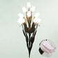 Glass Bouquet Wall Sconce Romantic Pastoral Corridor Flush Mount Wall Light in Green 10.0 Green Flower Clearhalo 'Wall Lamps & Sconces' 'Wall Lights' Lighting' 2415165