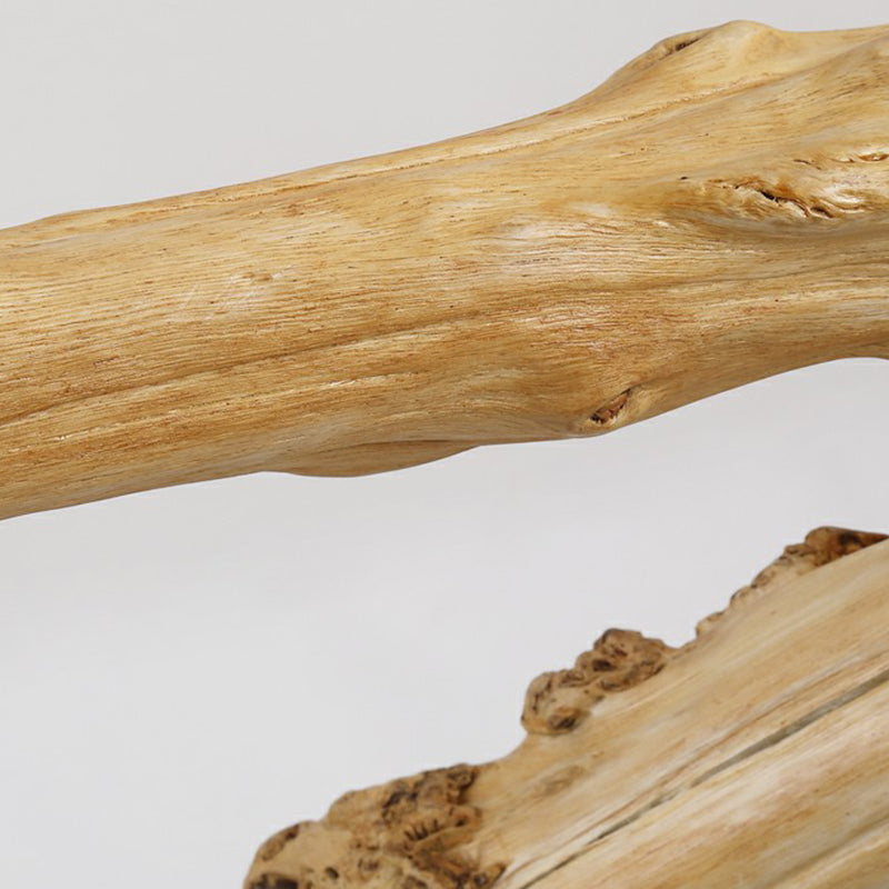 Nordic 3-Bulb Island Light Brown Branch Suspension Pendant with Wooden Shade for Bedroom Clearhalo 'Ceiling Lights' 'Island Lights' Lighting' 2415269